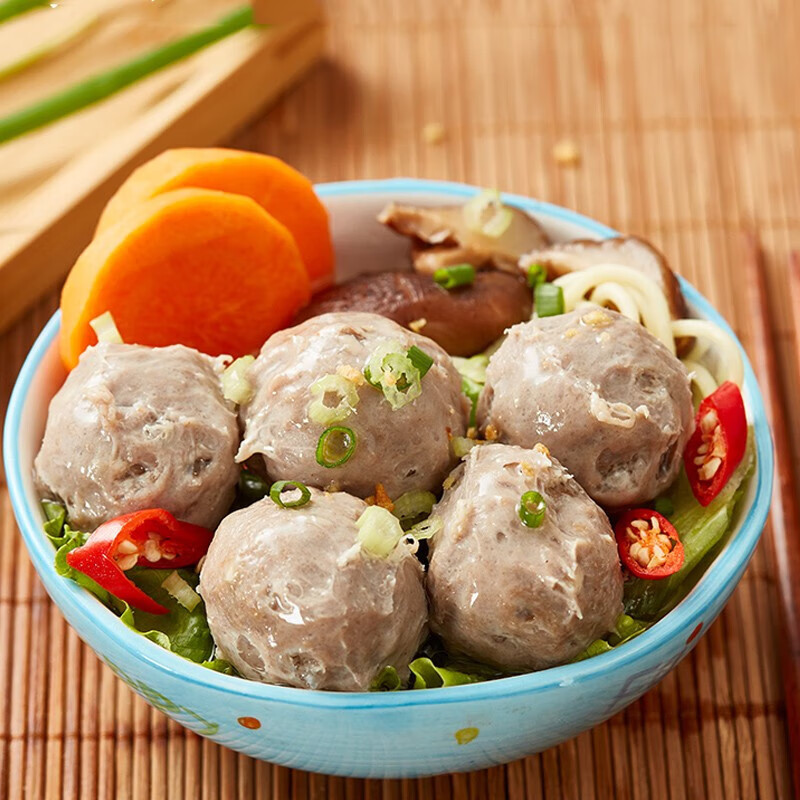 伊舜潮汕纯牛肉丸子纯牛肉火锅食材牛筋丸新鲜牛丸潮州 牛肉丸2000克