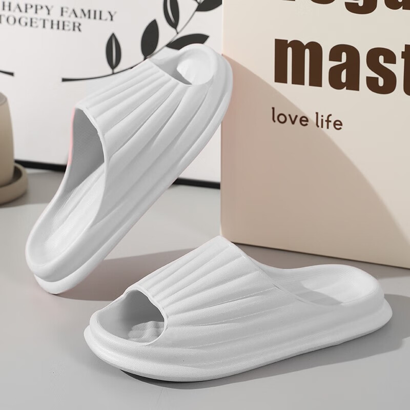 洁丽雅（grace）厚底软弹居家舒适轻便情侣凉拖鞋女夏（偏小一码） 灰色 44-45码怎么看?