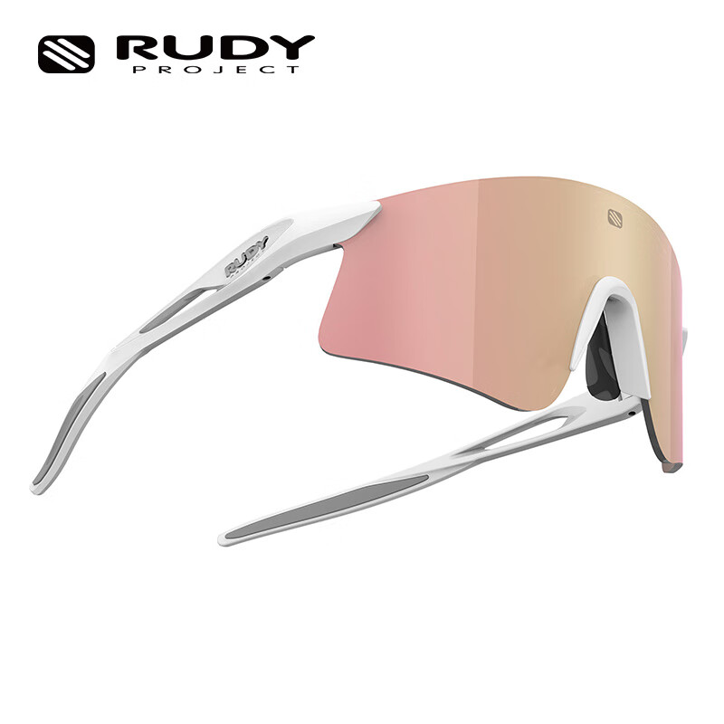 RUDY PROJECT璐迪跑步骑行眼镜自行车墨镜运动太阳镜越野男女护目镜防滑ASTRAL 平光白/玫瑰金(中国限定