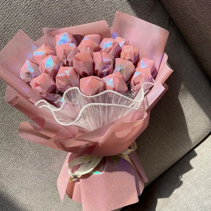 oqb糖果花束包装纸diy材料全套520手工棒棒糖自七夕礼物送闺蜜情侣生