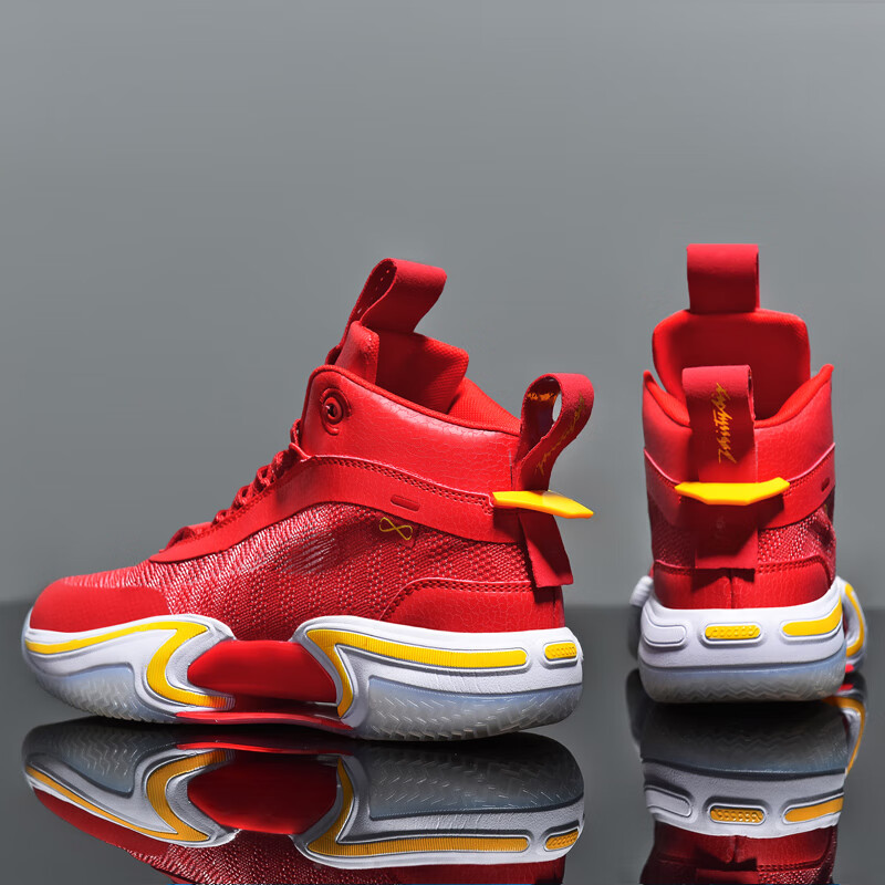 36本命年红色篮球鞋男款春季青少年高帮球鞋15防滑运动鞋 aaj36郭艾伦