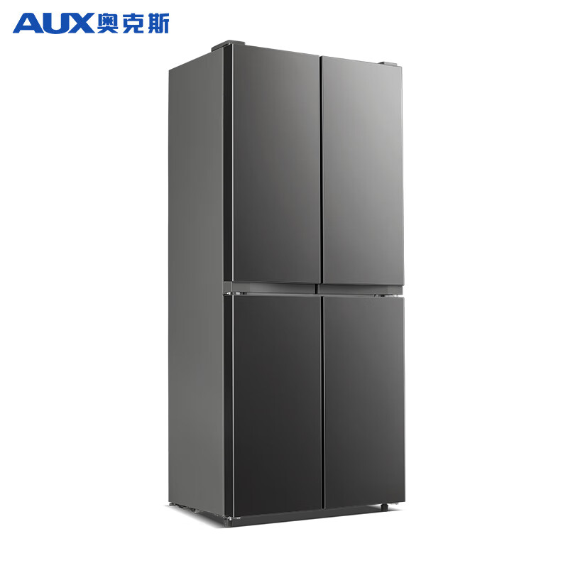 奥克斯（AUX） 328升冰箱四门十字对开门双开门电冰箱超薄纤薄机身多门冰箱循环制冷 BCD-328P406L4 钛银灰