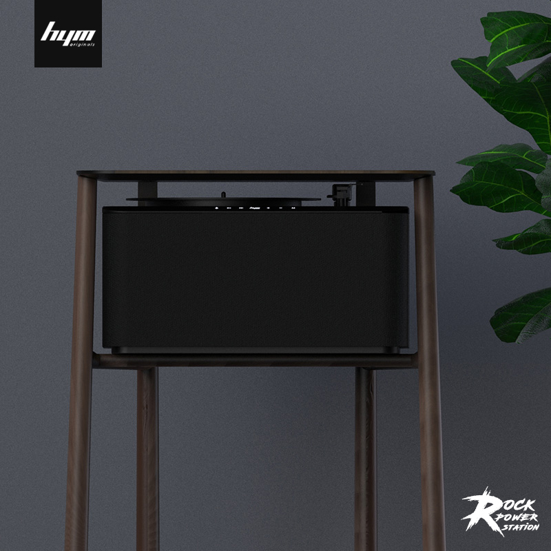嘿哟 HYM-ROOT 可分离式黑胶家居音箱唱机 一体机 黑胶唱片机 蓝牙音响 摇滚供给站 胡桃木.
