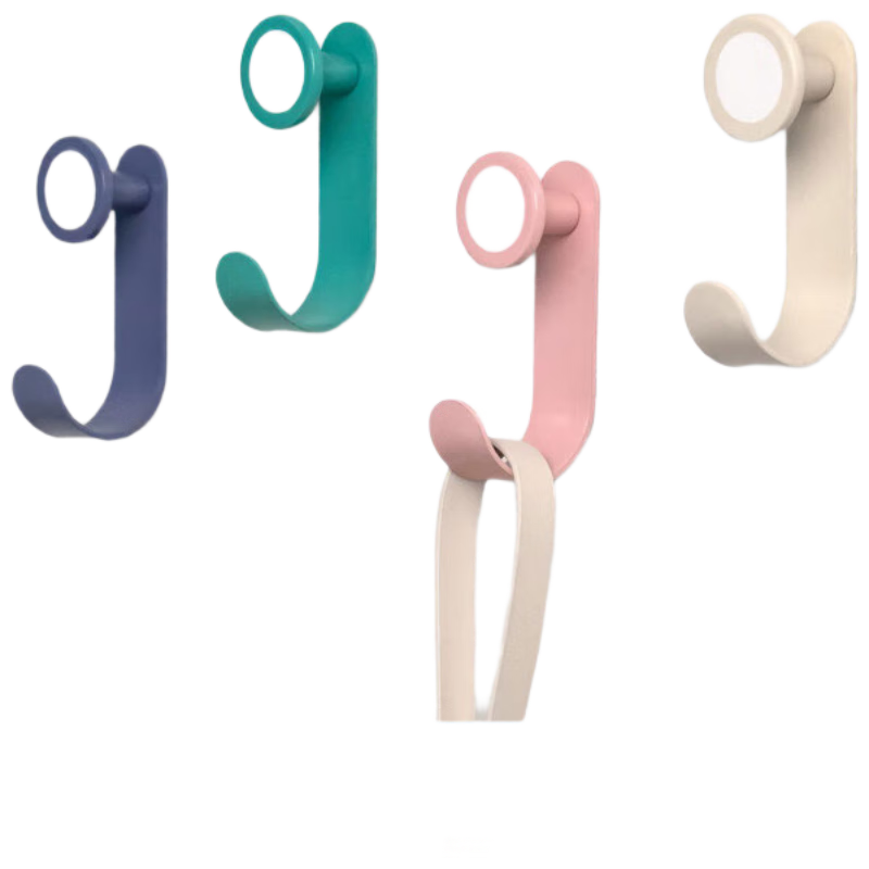 富居金屬掛鉤 免打孔粘鉤 強(qiáng)承重力 拼色4只裝