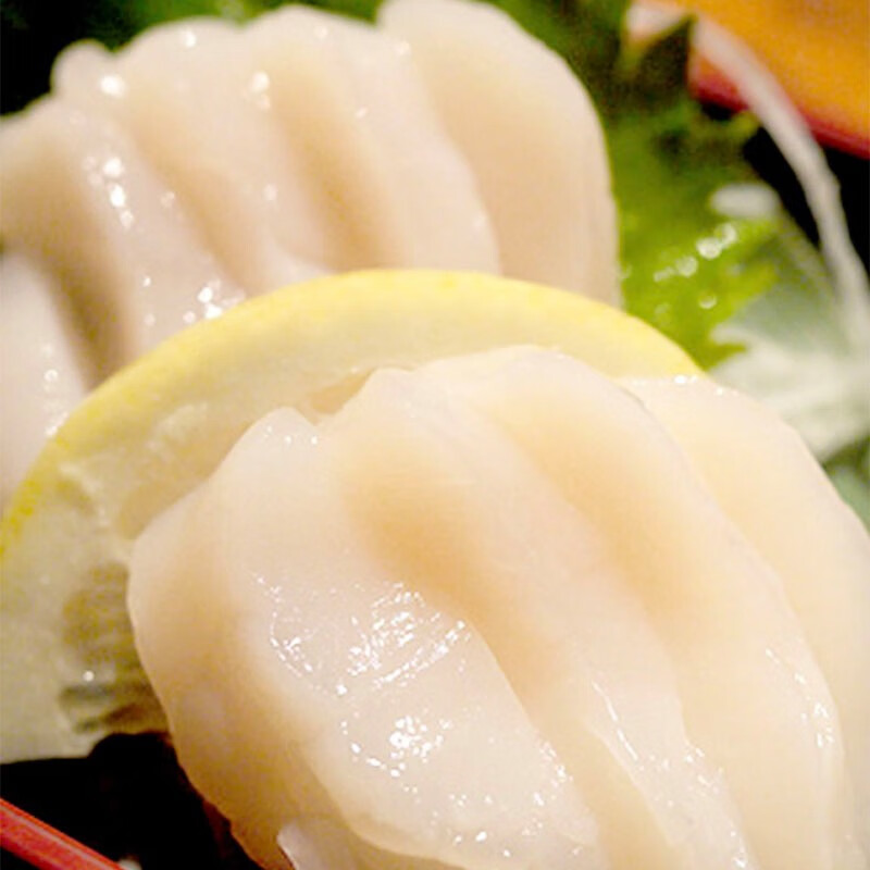 爱美膳新鲜特大号扇贝柱日本进口帆立带子寿司生吃即食生鲜食品2盒4粒 进口帆立带子1kg装