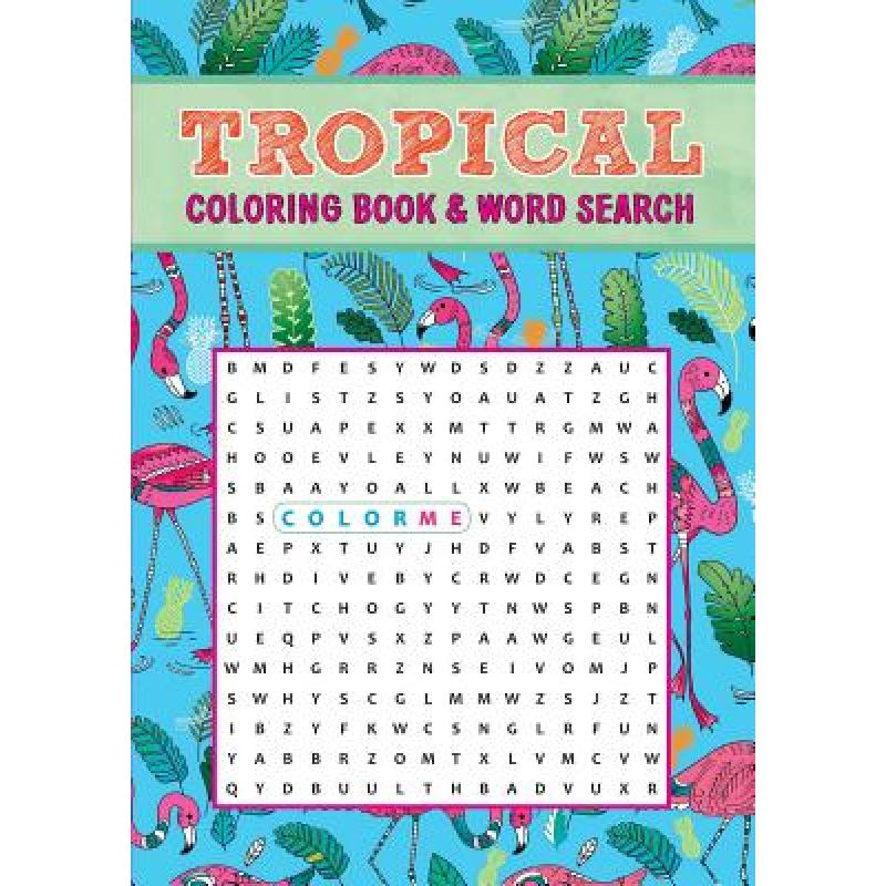 预订 Tropical Coloring Book & Word Search