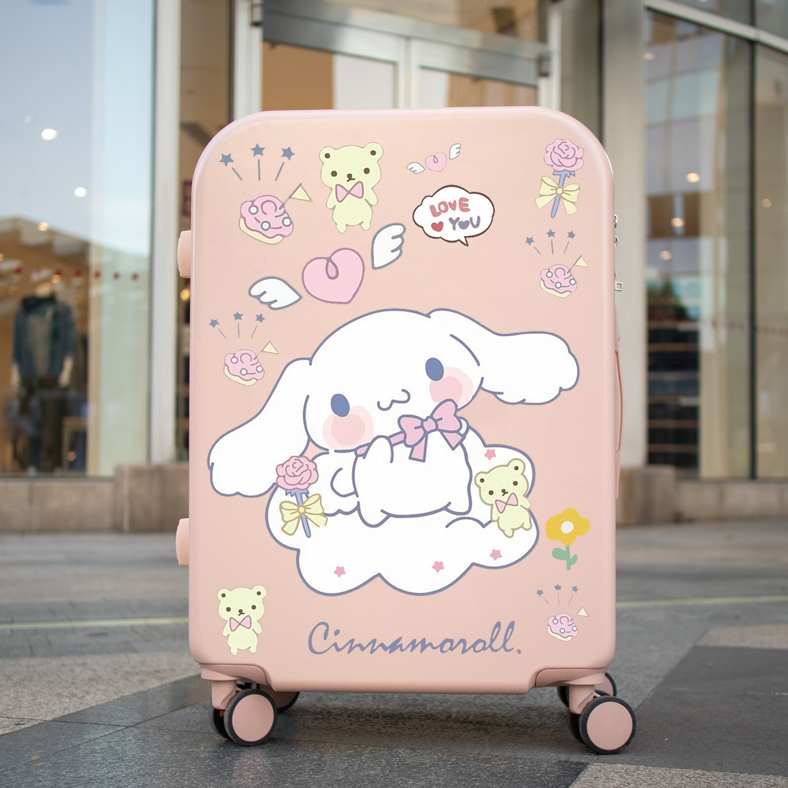 迪士尼(disney)行李箱卡通玉桂狗儿童20英寸小型轻便拉杆箱24学生密码