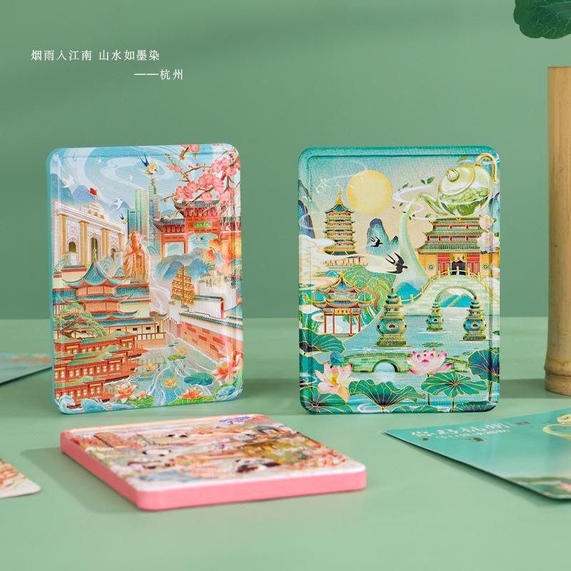 悦然杭州西湖马口铁冰箱贴创意城市文化旅游纪念品三星堆博物馆等 –你好南京