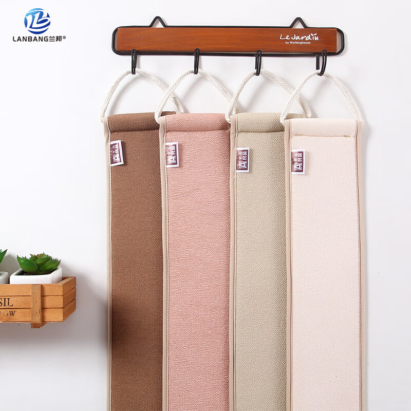 洗澡搓背长条 家用男女搓泥去污洗浴沐浴用品 洗澡巾搓澡巾拉背条 白色