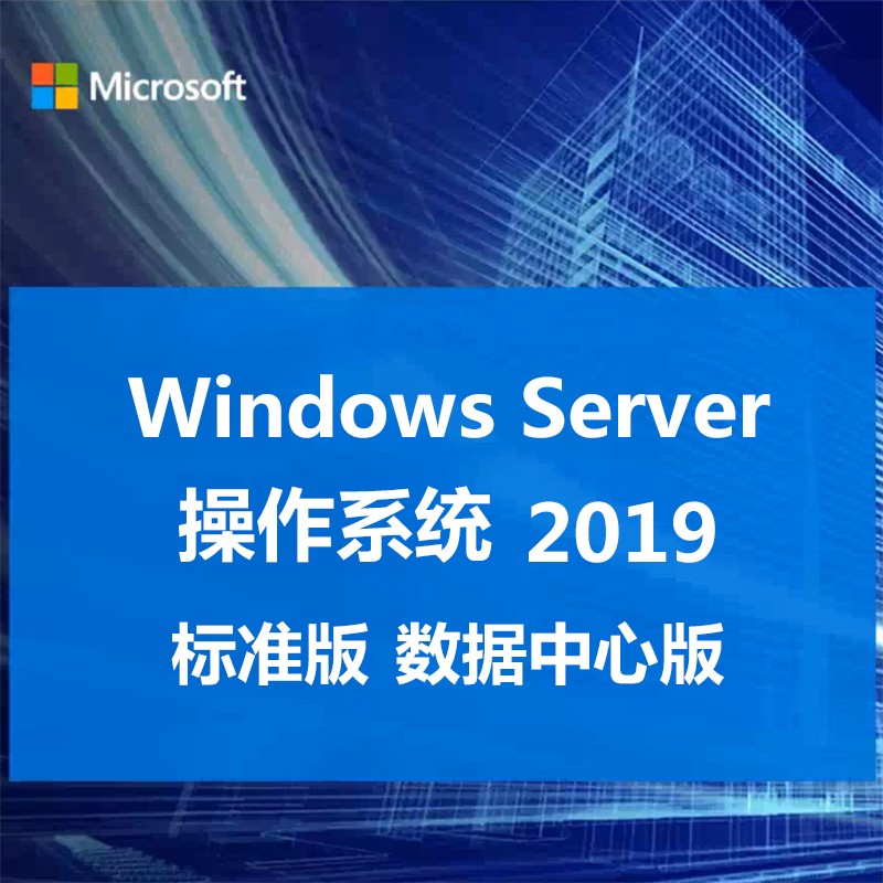 微软正版服务器操作系统Win Server 2019/svr server2019数据库软件 专票 2019数据中心版