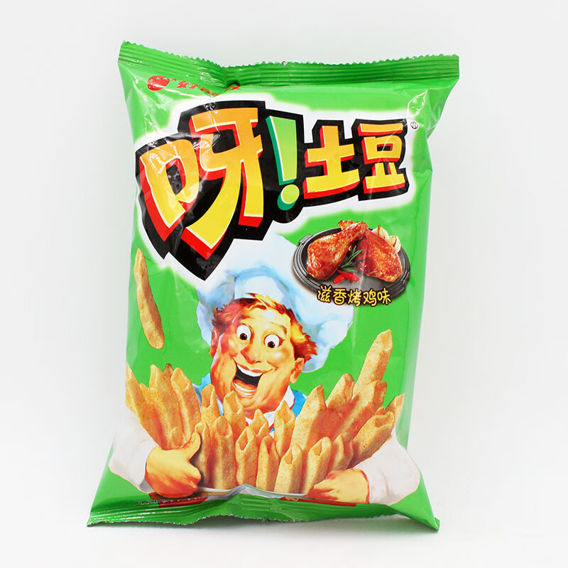 好丽友呀土豆40克*10袋蜂蜜牛排番茄味薯条膨化食品休闲零食小吃 滋香