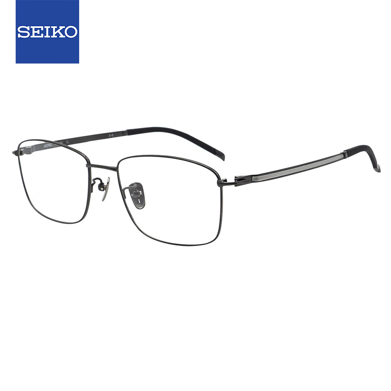 (seiko)眼镜框男全框钛材日本进口商务近视眼镜架t7450 il 55mm 灰色