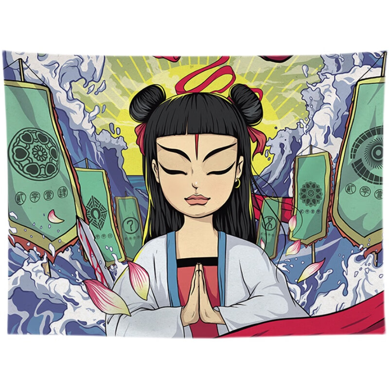 背景布定制卡通乐队背景布宿舍卧室床头哪吒装饰挂毯ins挂布 痛仰01