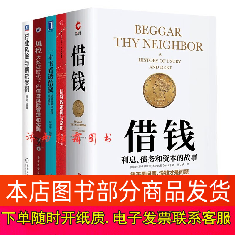 5册 信贷的逻辑与常识+一本书看透信贷+风控+行业与信贷案例+借钱:利息债务和资本的故事