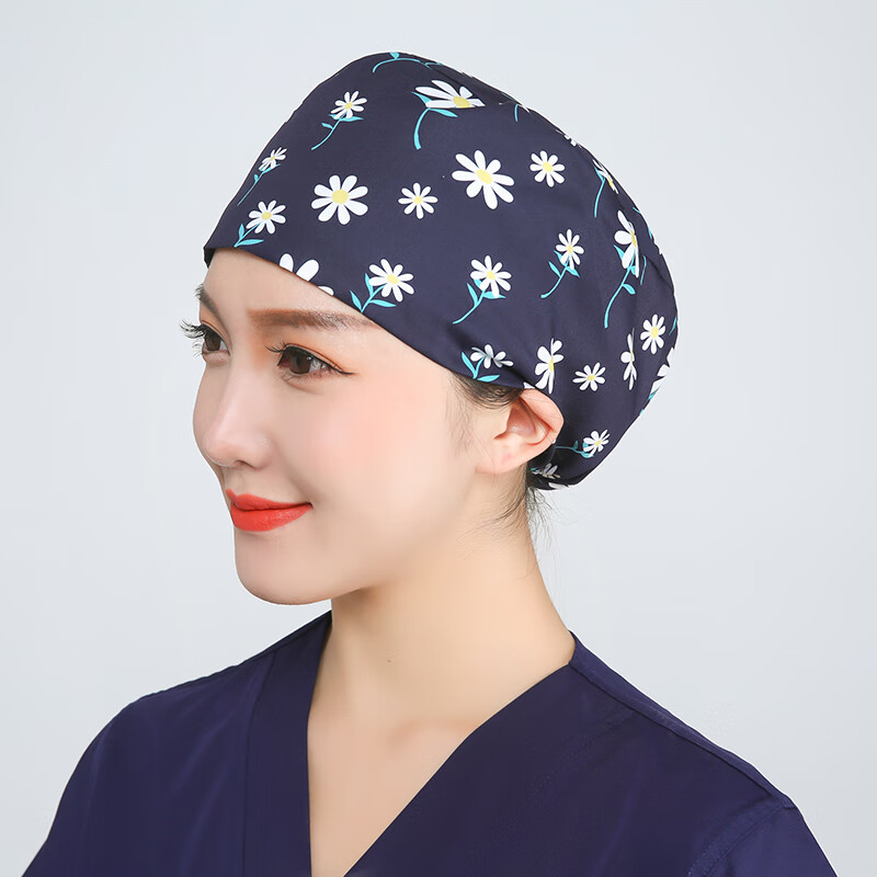 医护医生帽子纯棉女大号调节扣口腔科手术帽护士手术室工作帽布帽