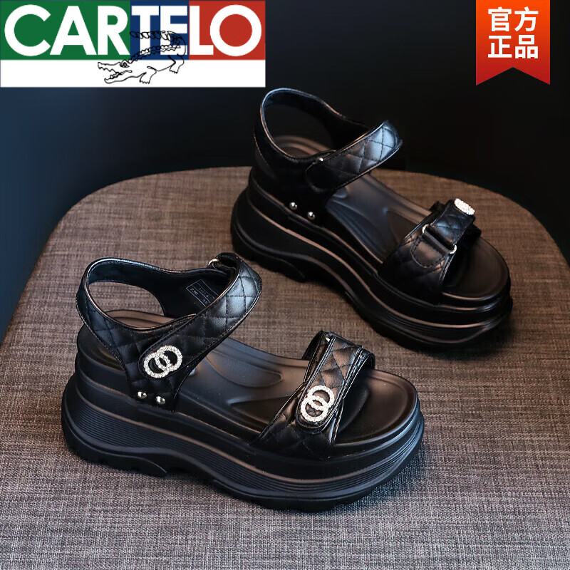 厚底凉鞋女2025夏季增高时尚百搭网红韩版时装松