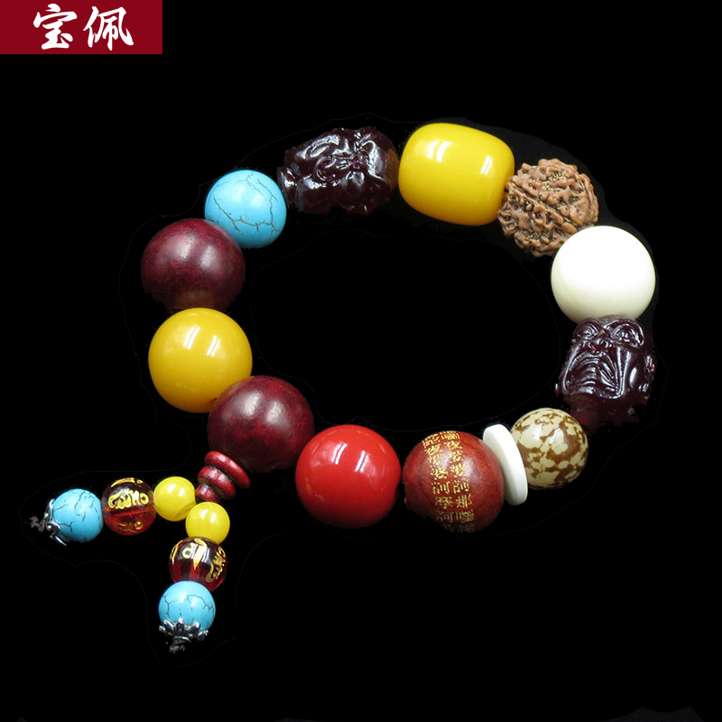 宝佩 高档沉香木手串罗汉佛珠文玩菩提子出入平安汽车档位珠礼品 菩提子档位珠