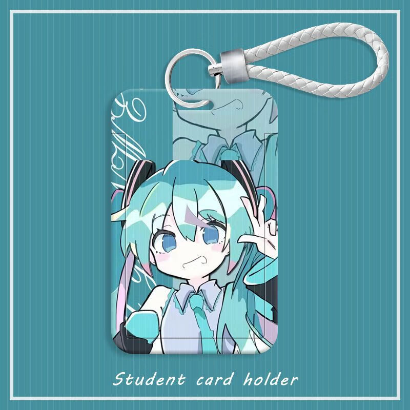 仕龙初音未来卡套 动漫学生滑盖卡套饭卡公交卡身份证件保护套门禁校