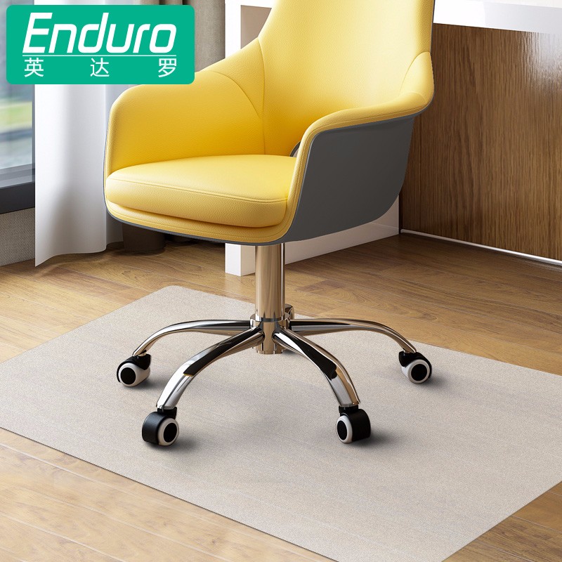 电脑椅垫 宝宝椅地毯书桌转椅垫木地板保护垫椅子半透明塑料垫子 磨砂白色 120cmx90cm方形款