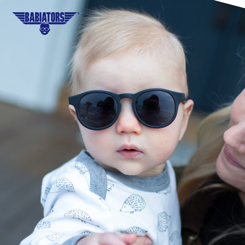 飞行宝宝（babiators）儿童太阳镜宝宝防晒墨镜男女童1-6岁婴儿爱心眼镜  气质黑 3-5岁