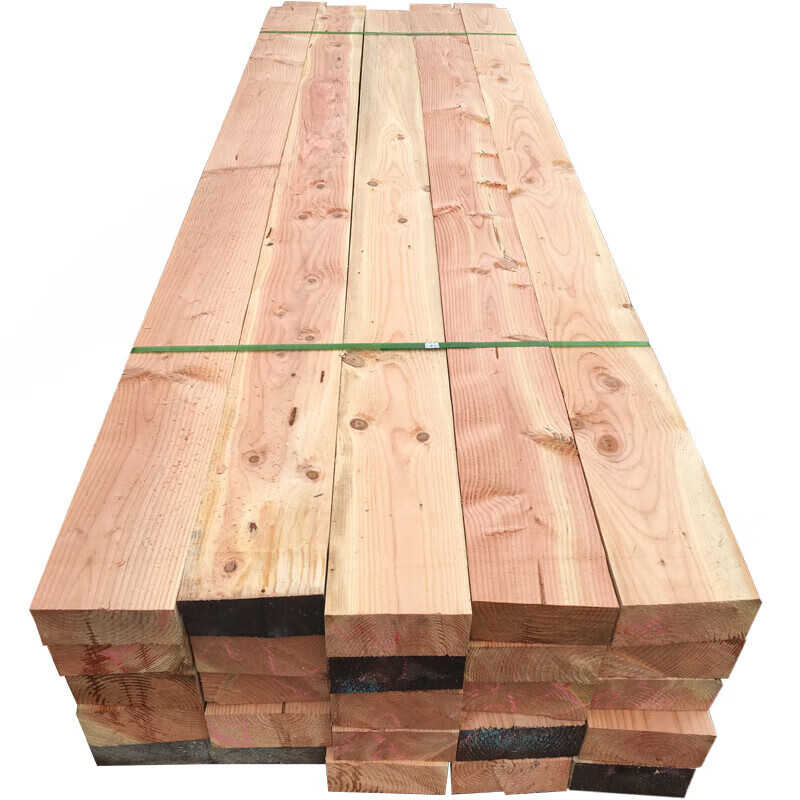 花旗松防腐木实木板材红松木料木梁枕木原木立柱建筑方木实木地板