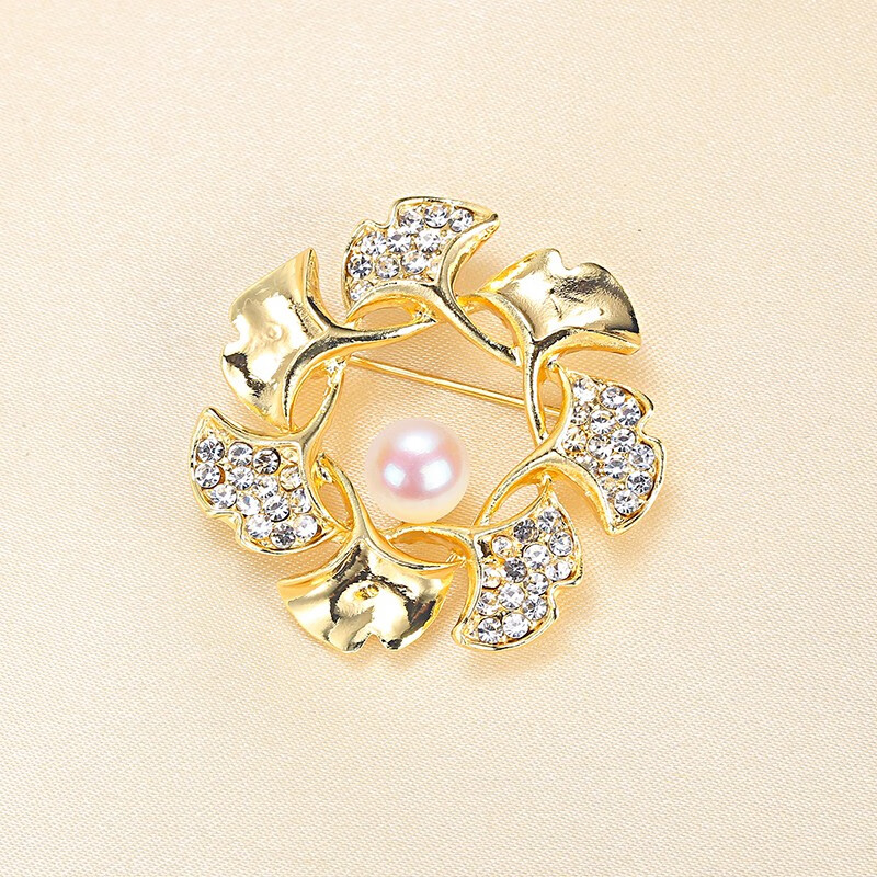 韩生生法国奥利维拉珍珠胸针金色 c8-6610 -6610 -6610刻字1 -6610