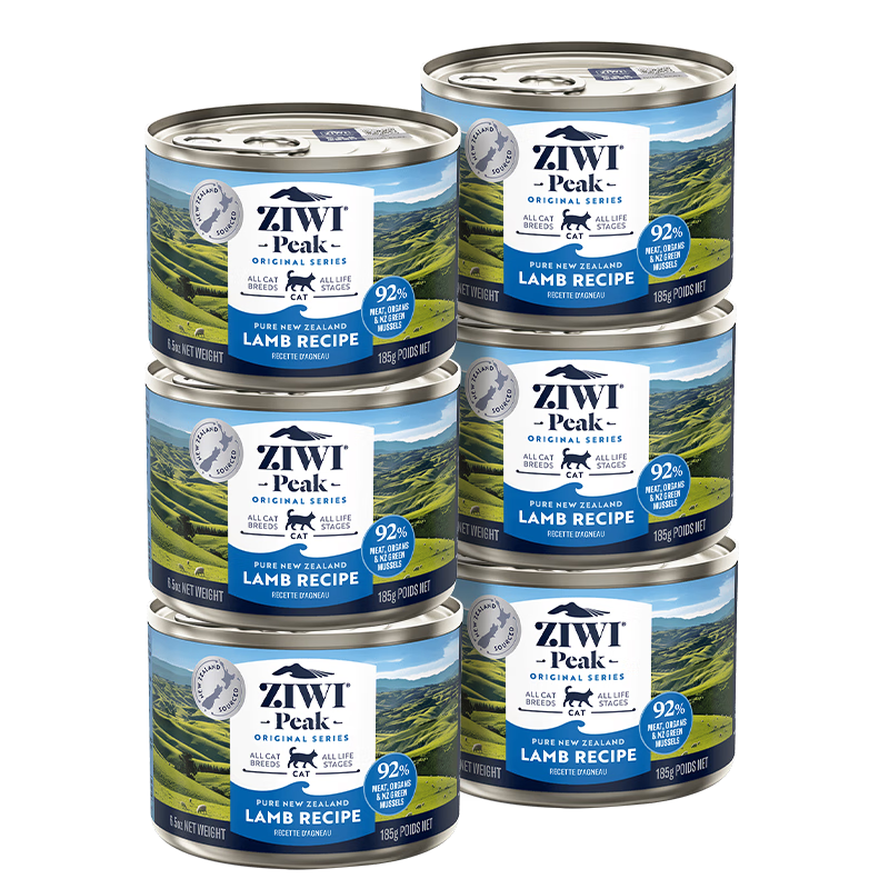 查询滋益ZIWI主食零食猫罐头185g*6罐羊肉*6布偶加菲英短蓝猫通用湿粮历史价格