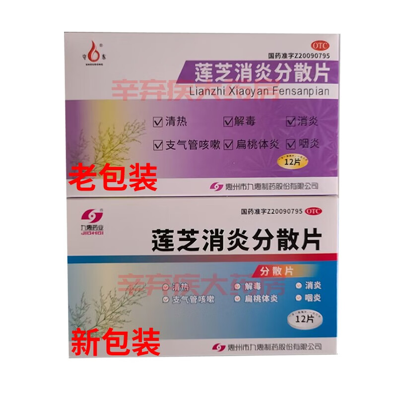 守东 莲芝消炎分散片 0.65g*12片 九惠制药 1盒