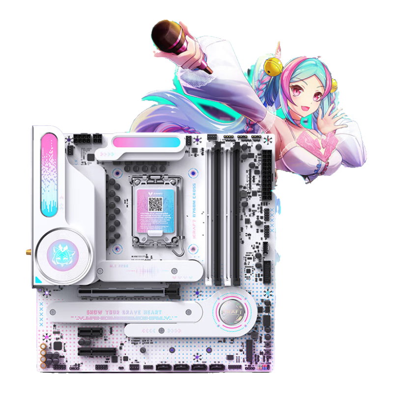 ���u MS-iCraft B760M CROSS D5 ���羺֮������ ֧��13400F/12600KF/14600KF LGA 1700