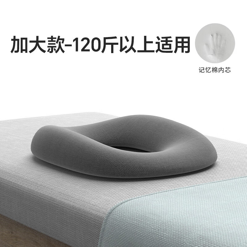 日本出口品質(zhì)臥床老人病人臀部防褥瘡墊圈褥瘡墊尾椎骨減壓坐墊睡 加大款-霧灰-適合120斤以上