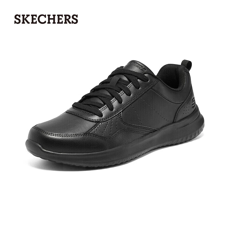 斯凯奇（Skechers）男鞋2024年夏季商务鞋皮鞋休闲运动鞋低帮板鞋工作鞋210835