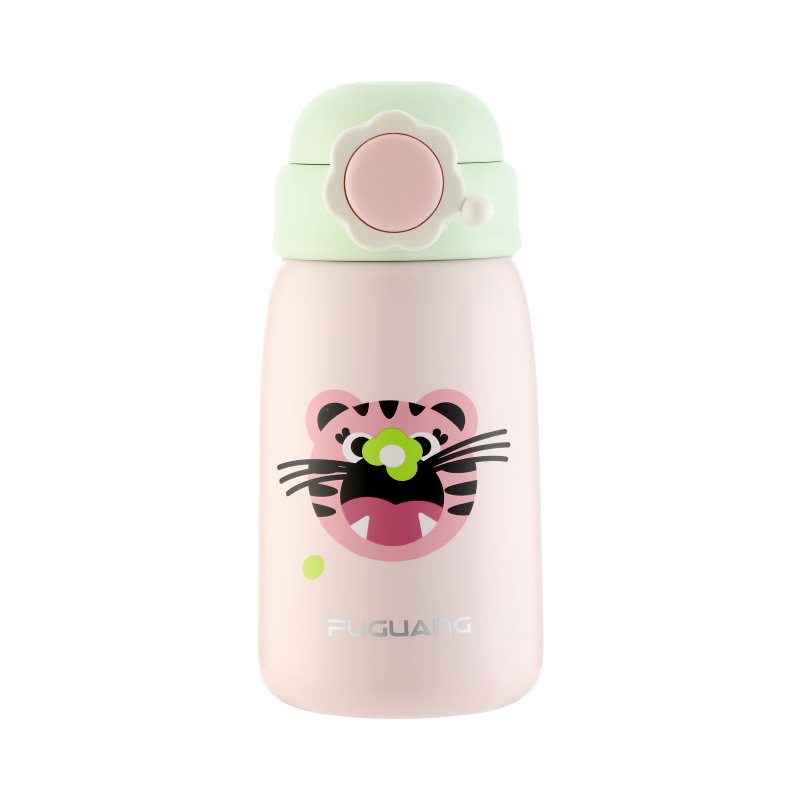 富光儿童保温杯316L不锈钢水杯壶吸管杯男女小学生宝宝喝水弹盖杯子