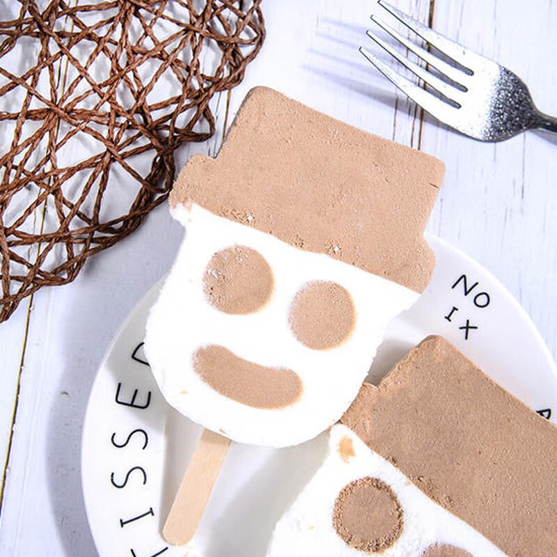 田牧冰淇淋20支80后花脸娃娃头雪糕童年鲜奶冰棍蓝莓风车冰激凌 花脸