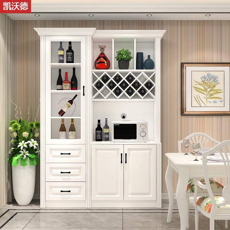凯 沃 德酒柜白色欧式餐厅酒柜餐边柜储物家用组合柜可定制 1470*400*2180 常规白色，定做其他颜色备注