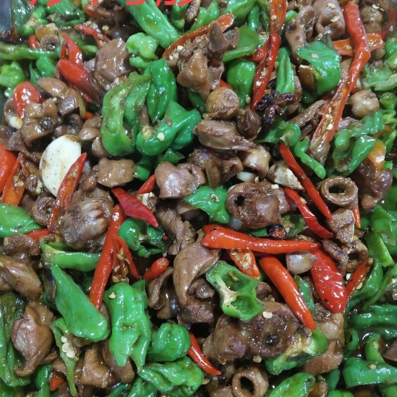 食怀山东枣庄特产辣炒鸡胗炒鸡心炒鸡肝3斤包装下酒神器熟食 炒鸡胗