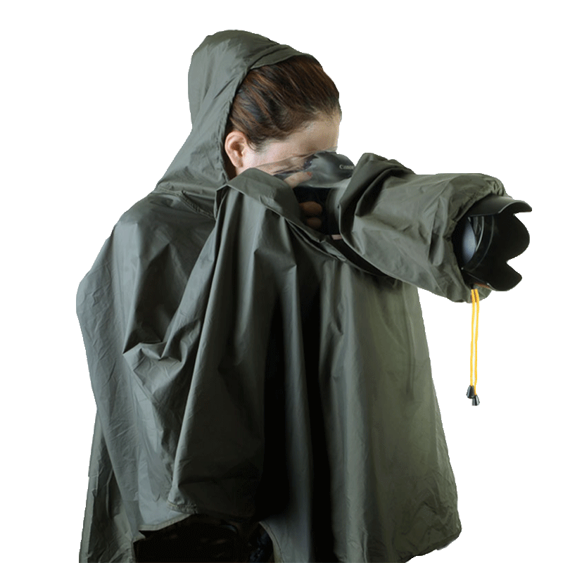 KYOTSU景勝 戶外攝影雨衣雨披 遮雨 防水單反相機(jī)防雨罩（軍綠色）