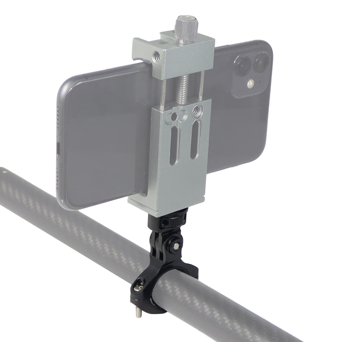 飞超 适用于带两卡的GOPRO13骑行摄影单车夹支架大疆action 4运动相机户外固定相机配件 大管夹转接组合*F45727-B2-A