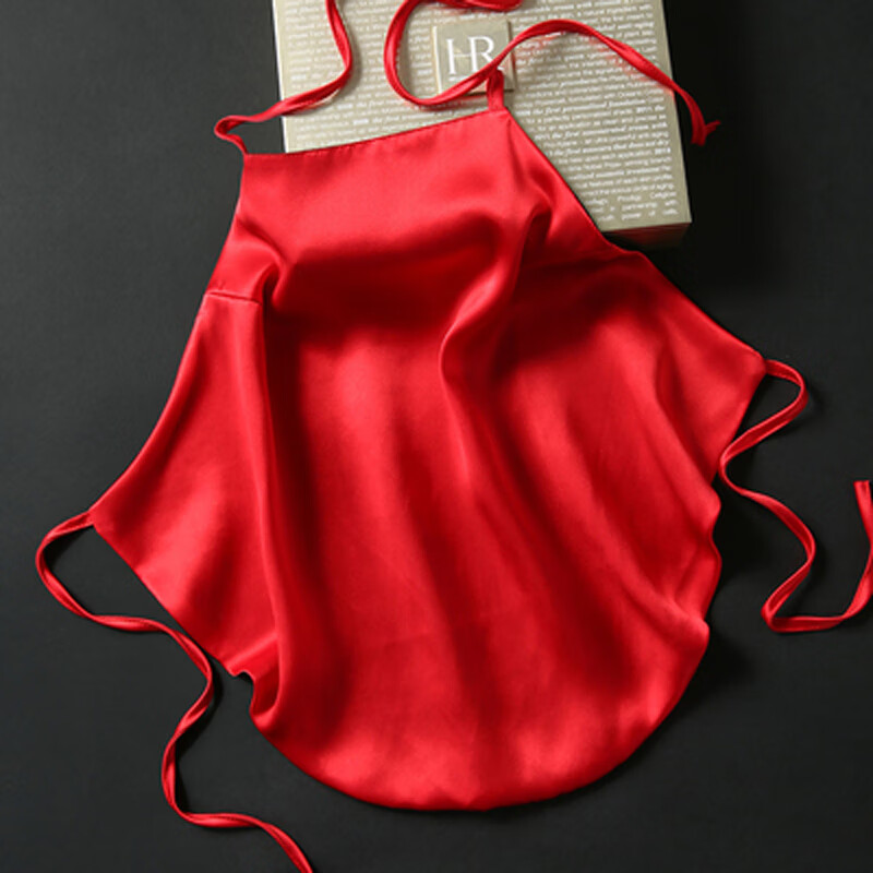 艾方鳥(niǎo)肚兜 成人女士真絲睡衣刺繡桑蠶絲吊帶復(fù)古中國(guó)風(fēng)絲綢漢服家居服 真絲光面紅色 80-140斤左右