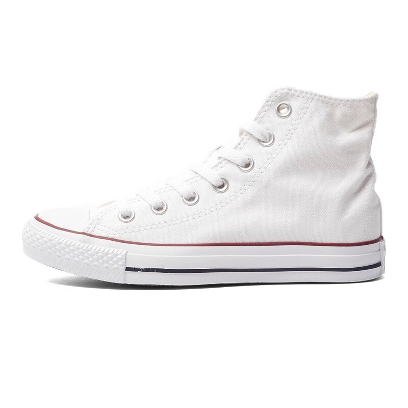 匡威男鞋女鞋高帮帆布鞋系带硫化鞋情侣常青经典款白色topsports