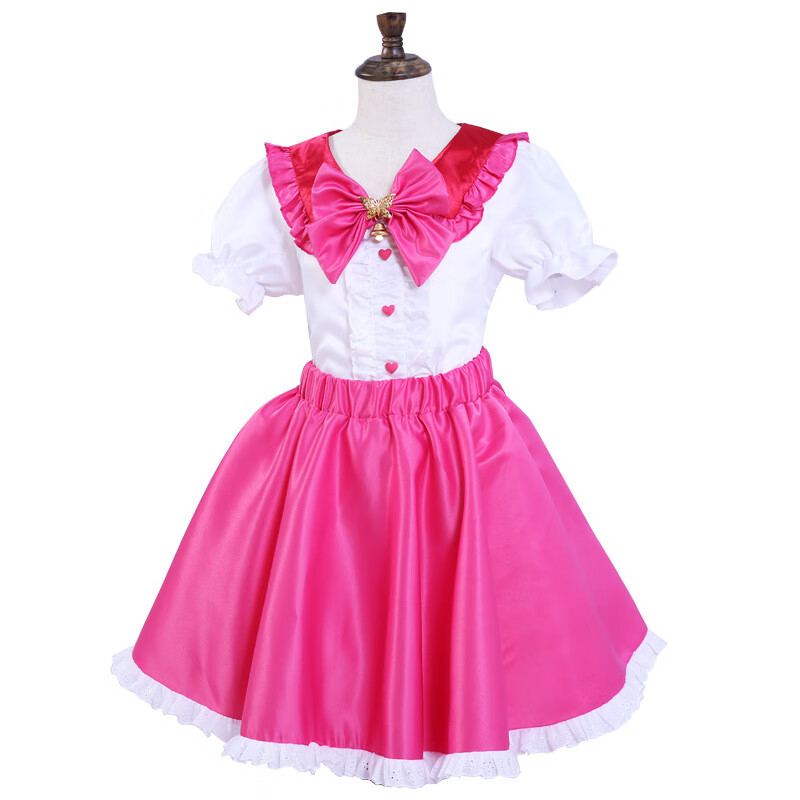 奇妙萌可系列爱心公主裙乐美日常的衣服装儿童裙子 浅灰色 乐美扮演服