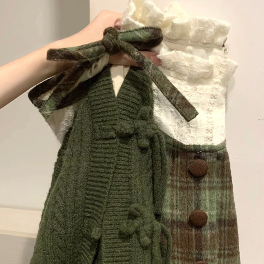 件 开衫毛衣 连衣裙 【一整套更美哦 s 【收藏宝贝 关注店铺优先发货