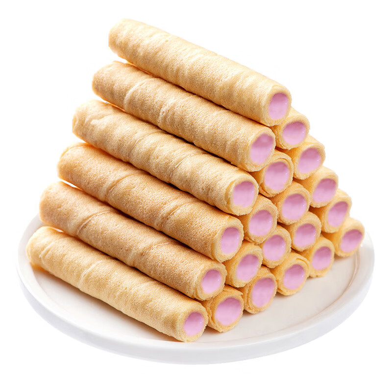 香芋牛奶蛋卷多规格  注心夹心饼干休闲小吃下午茶零食 5包/30根(125g)