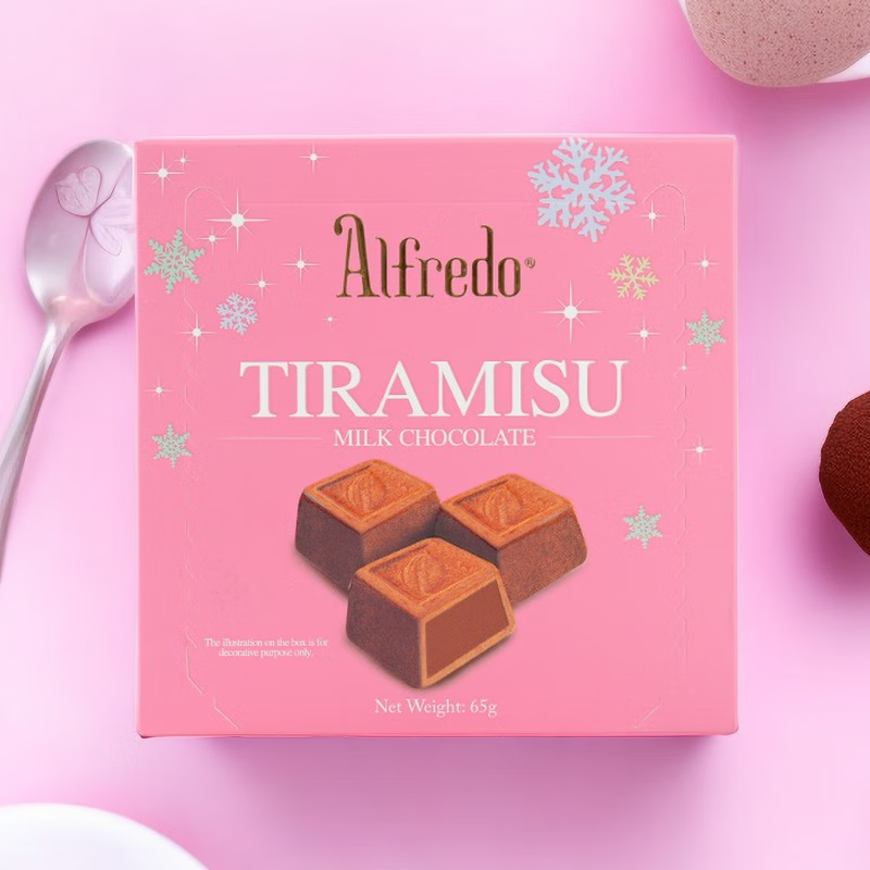 爱芙（Alfredo）马来西亚进口爱芙提拉米苏巧克力独立包装情人节送礼节日礼物 提拉米苏牛奶巧克力65g