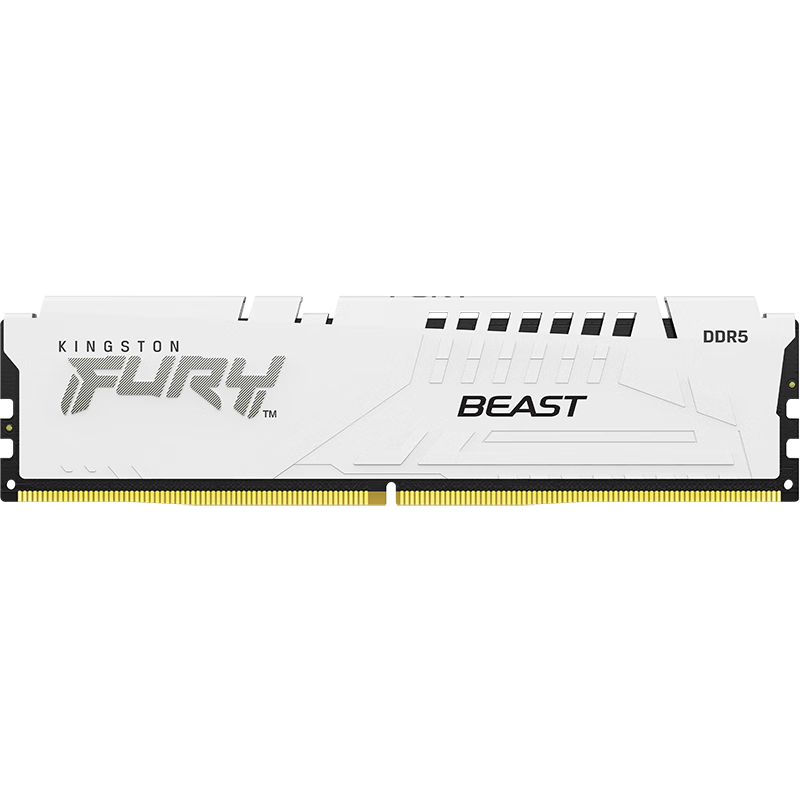 Kingston 金士顿 FURY 32GB(16G×2)套装 DDR5 6000 台式机内存条 Beast野兽系列 骇客神条 白色款