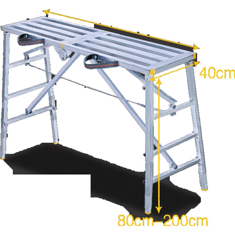 折叠多功能装修便携马凳刮腻子升降脚手架工程梯子移动平台凳加高2米钢管面40*atb1 加高1.8米 钢管面30*180