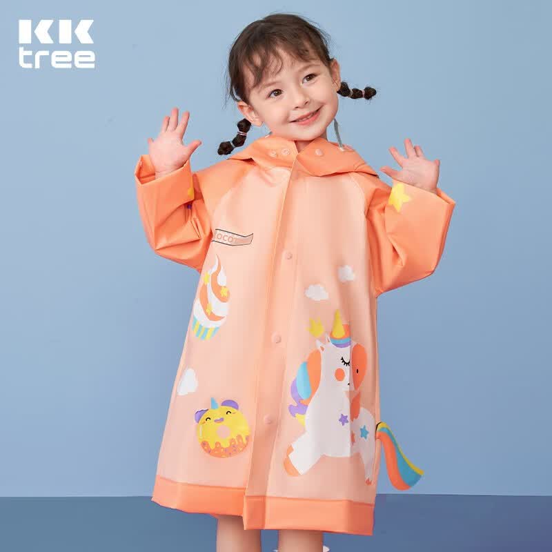 kocotree儿童雨衣男童带书包位女童小孩幼儿园宝宝雨披小学生雨衣大童 以梦为马-独角兽 M 身高 95-110cm属于什么档次？