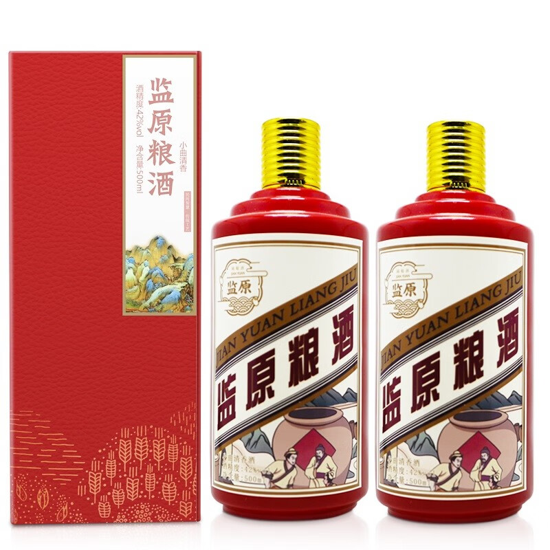 纯粮酒原浆纯粮食白酒年货送礼 2023年 42%vol 以酒会友500ml2瓶