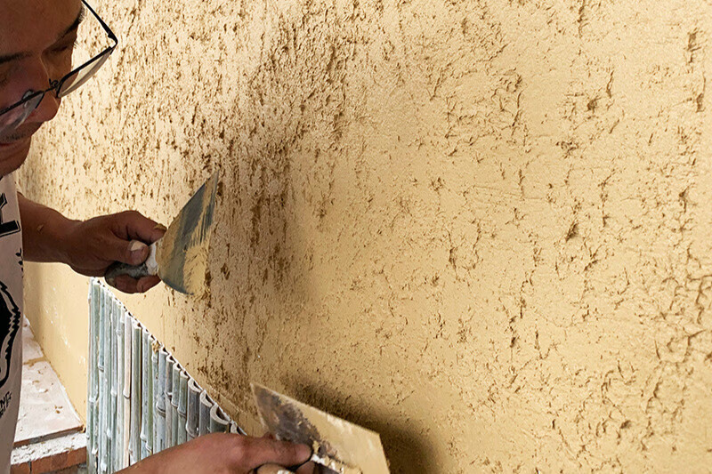 漆室内外墙民宿稻草泥材料纸筋灰艺术涂料漆 稻草泥-20kg/袋长约13平