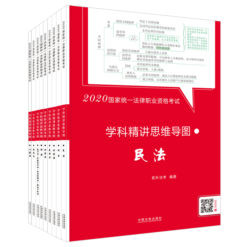 司法考试2020 2020拓朴学科精讲思维导图（共九册）