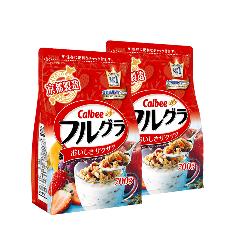 【700g】卡乐比Calbee 日本进口水果麦片零食 冲饮谷物 营养早餐燕麦片超值特惠 其他/other